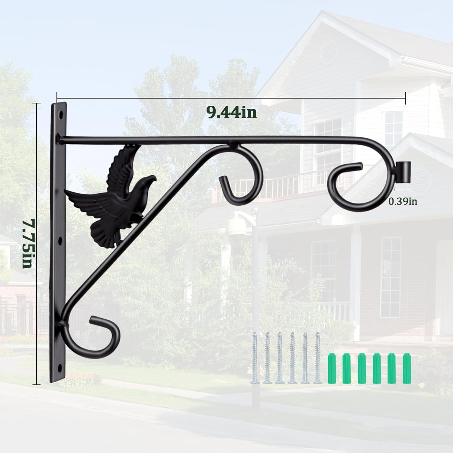 Gancho para colgar plantas, 2 piezas de gancho de pared de metal, colgador de pared para plantas, candelabros solares, macetas, linternas,
