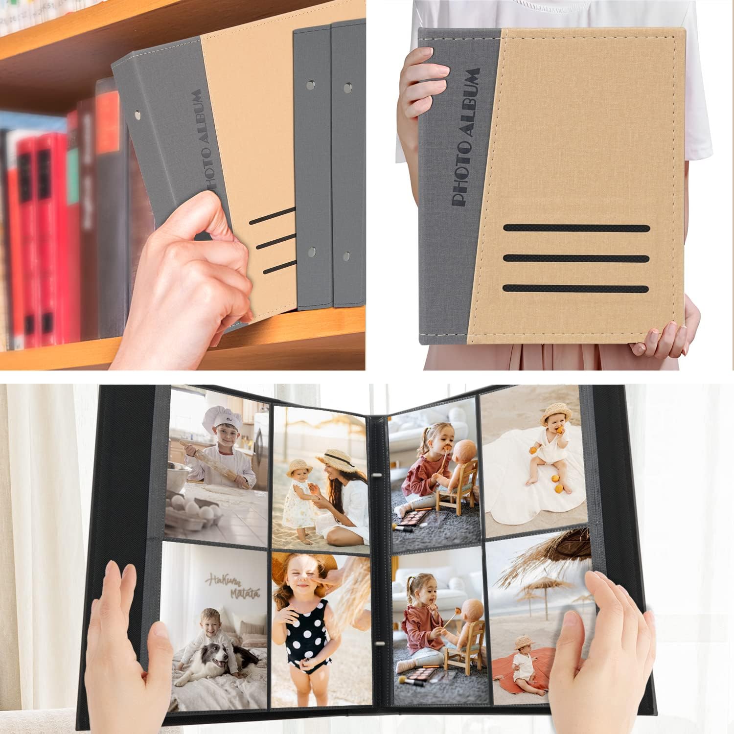 Artmag Álbum de fotos de 4 x 6 pulgadas, 400 fotos, álbum de fotos de tapa dura con capacidad para 400 fotos verticales de 4 x 6 pulgadas para