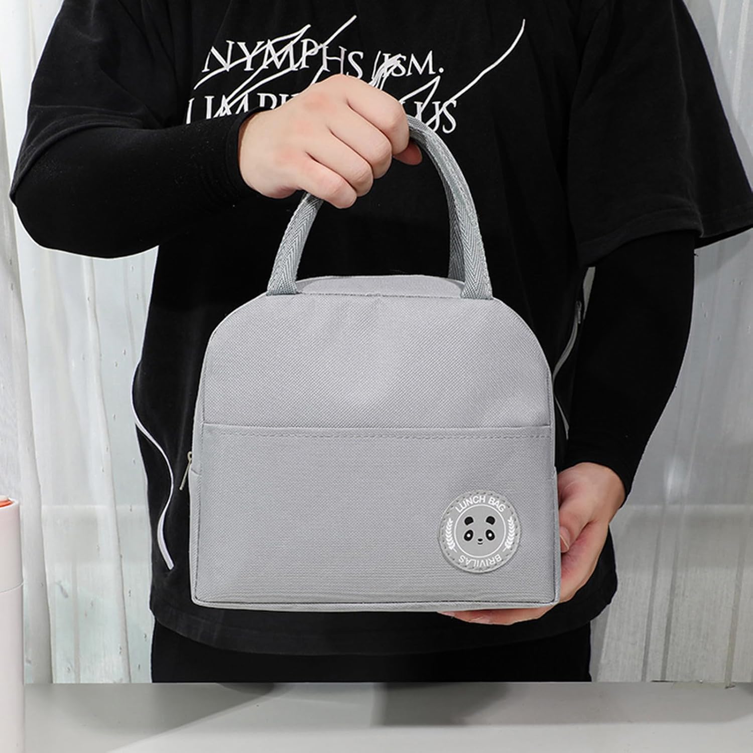 Hoomall Bolsa de almuerzo aislada, bolsa de almuerzo reutilizable para adultos, bolsas térmicas a prueba de fugas para el trabajo, oficina, picnic o