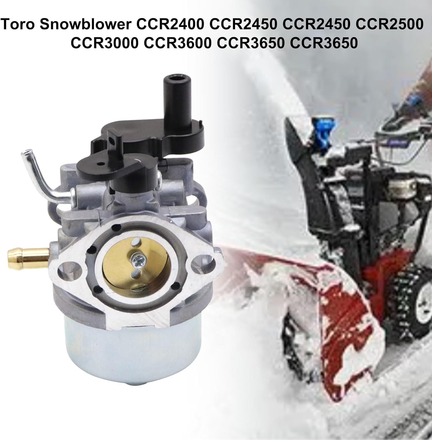 Soplador de nieve de carburador compatible con Toro 141cc Power Clear 221QR 210R 221QE 221R Modelo # 38584 38581 38587-SD Compatible con Briggs &
