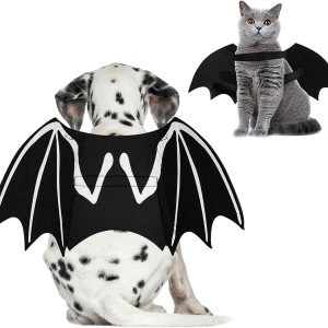ZIRURUTON Disfraz de Halloween para perro, disfraz genial para mascota, alas de murciélago luminosas, disfraz de cosplay para fiesta temática de ZIRURUTON Disfraz de Halloween para perro, disfraz genial para mascota, alas de murciélago luminosas, disfraz de cosplay para fiesta temática de
