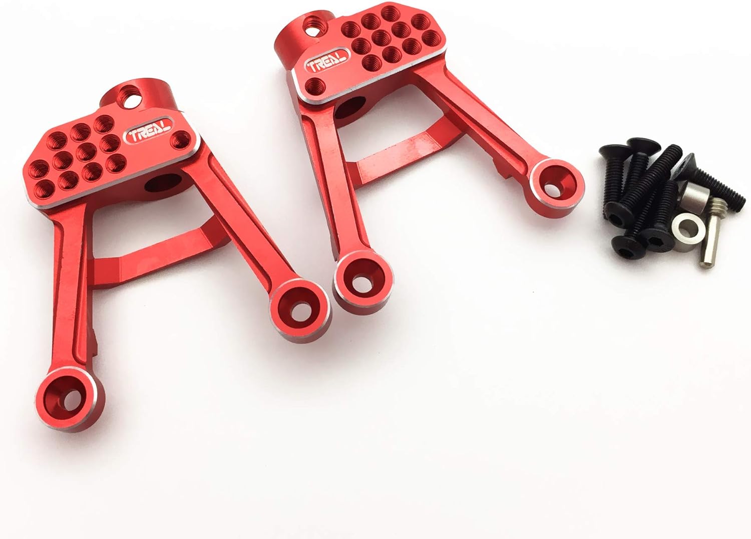 TREAL SCX10 II Torres de choque traseras de aluminio Torres de choque Aros de choque para Axial SCX10 2 90046 90047 Escala 110 Camión Crawlers