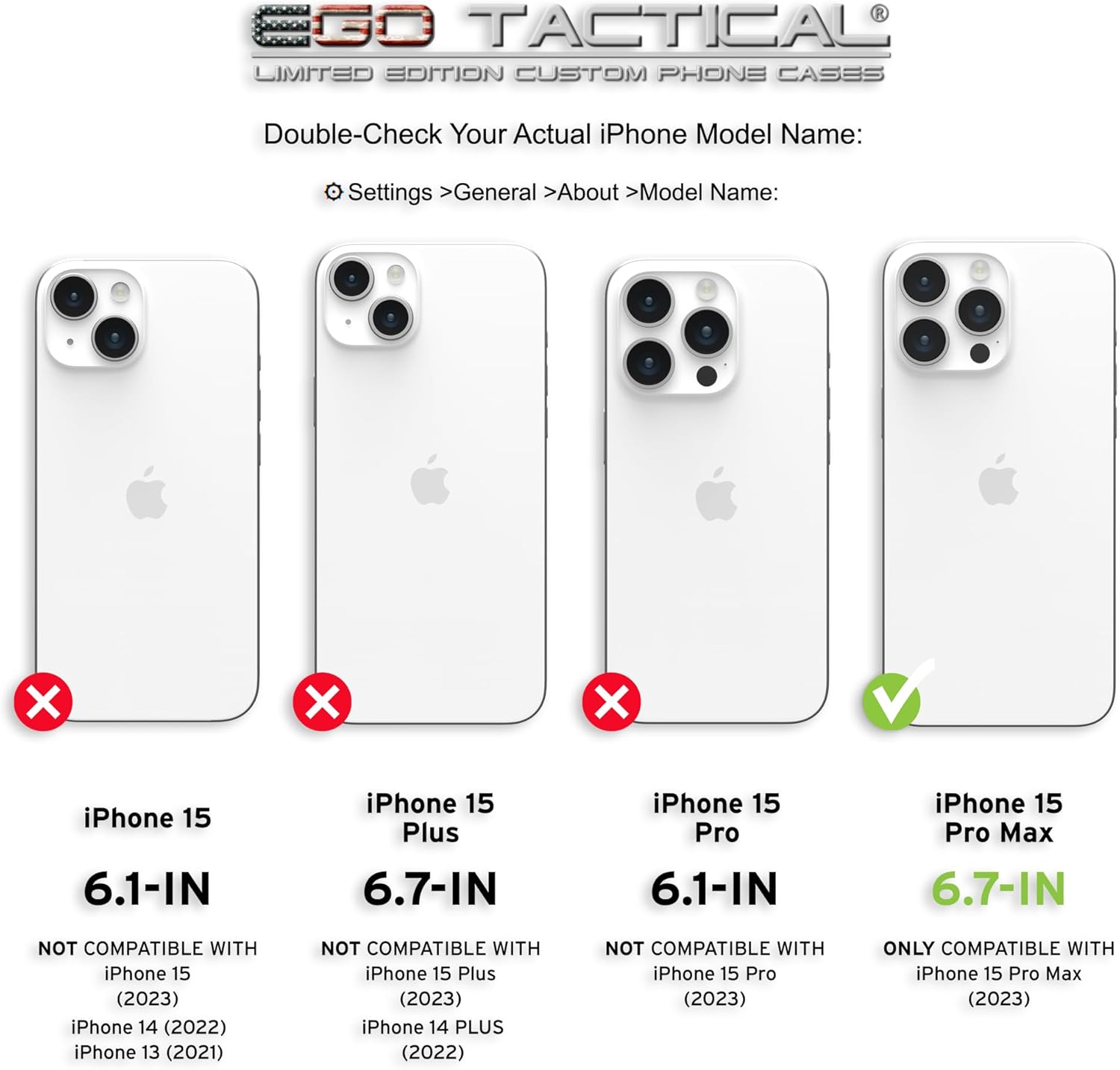 EGO TACTICAL UAG Urban Armor Gear – Funda para iPhone 15 Pro Max pantalla de 6.7 pulgadas Edición limitada impresa en los Estados Unidos Marines de