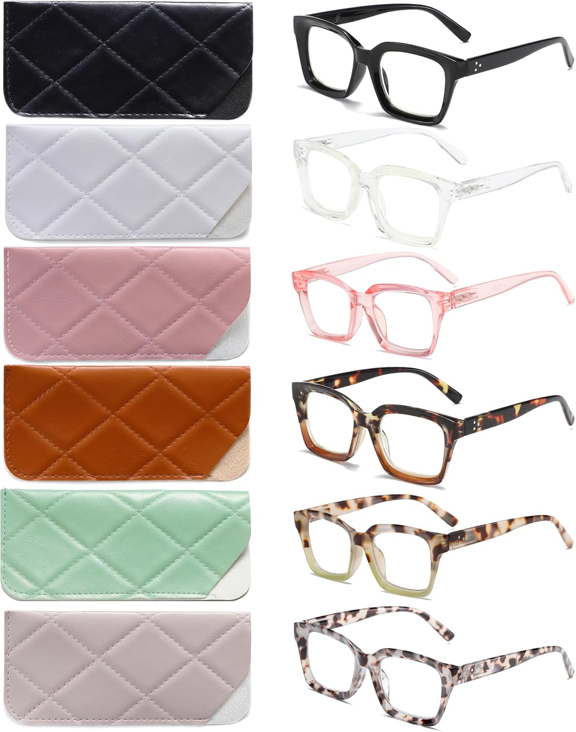 Gafas de lectura cuadradas estilo Oprah con bisagra de resorte, bloqueo de luz azul, para hombres y mujeres