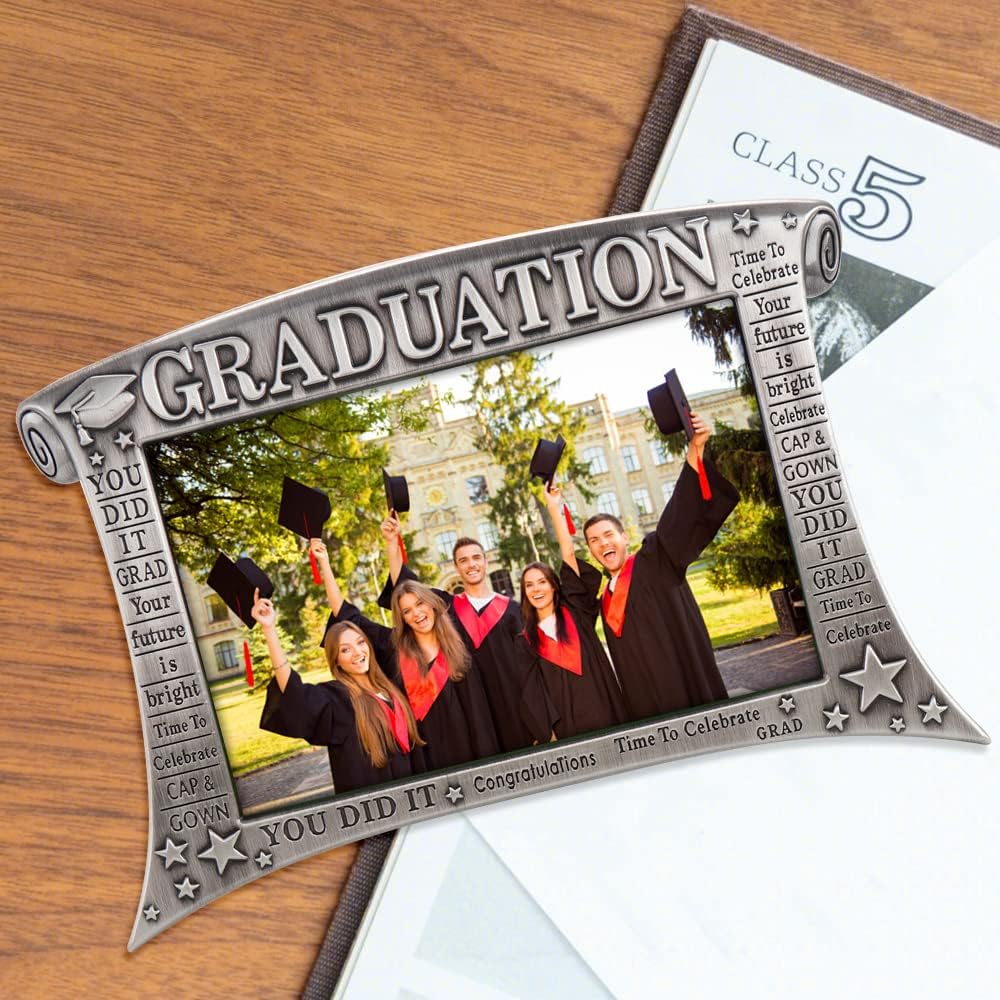 LASODY Marco de fotos de graduación, decoraciones de graduación 2024, regalos de graduación, marco de fotos de grado (4 x 6, arco)