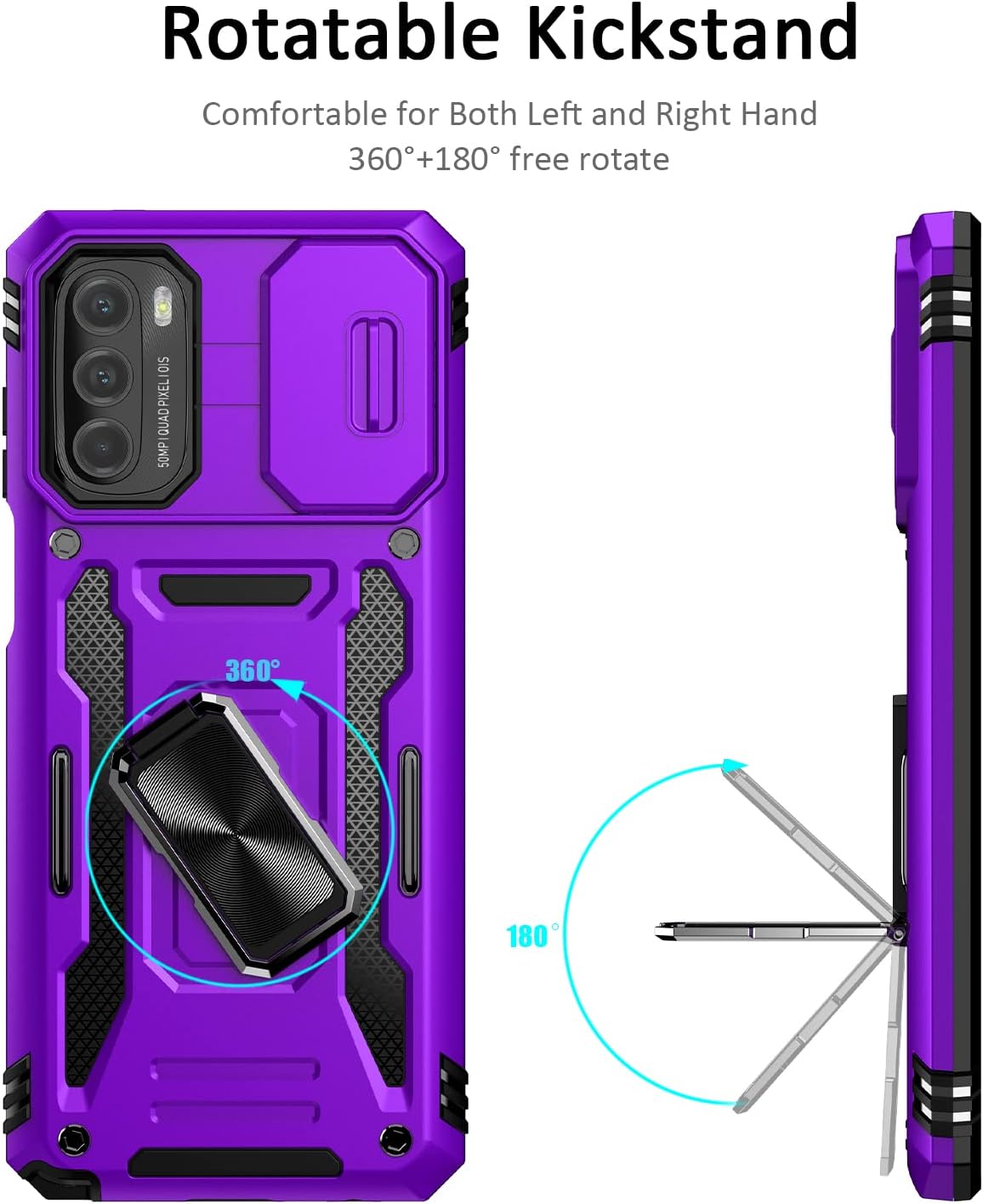 Nvollnoe Funda para Moto G Stylus 5G 2022 con funda deslizante para cámara de grado militar, resistente a prueba de caídas, duradera, resistente,
