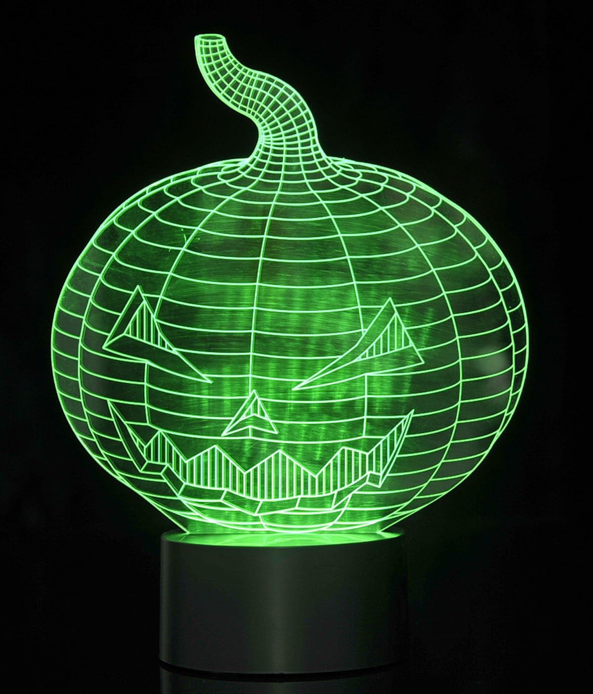 powertrc 3d led Ilusión óptica calabaza Jack-o ‘-lantern Luz Nocturna multicolores USB con suministro de corriente