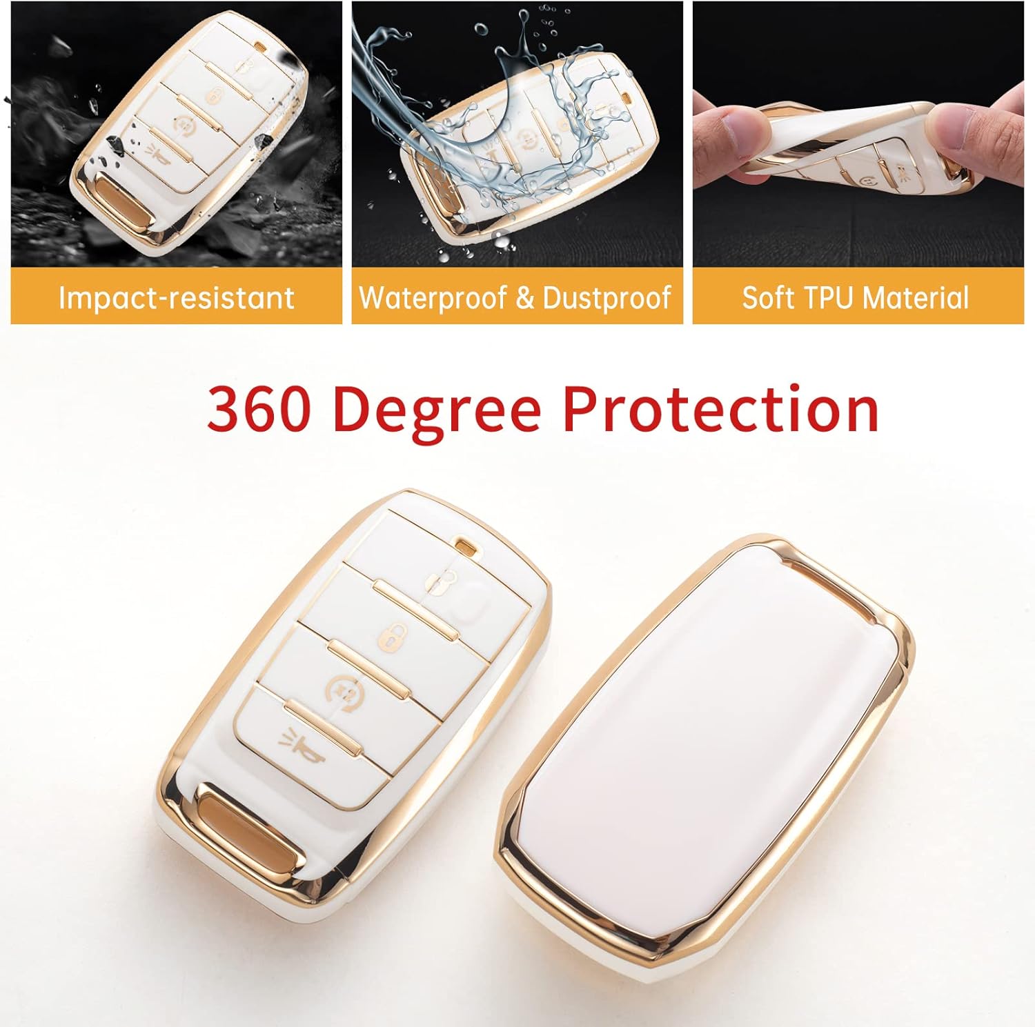 Gematay Funda protectora para llavero Dodge RAM con cordón para llavero, carcasa protectora de TPU suave compatible con Dodge RAM 1500 2500 3500
