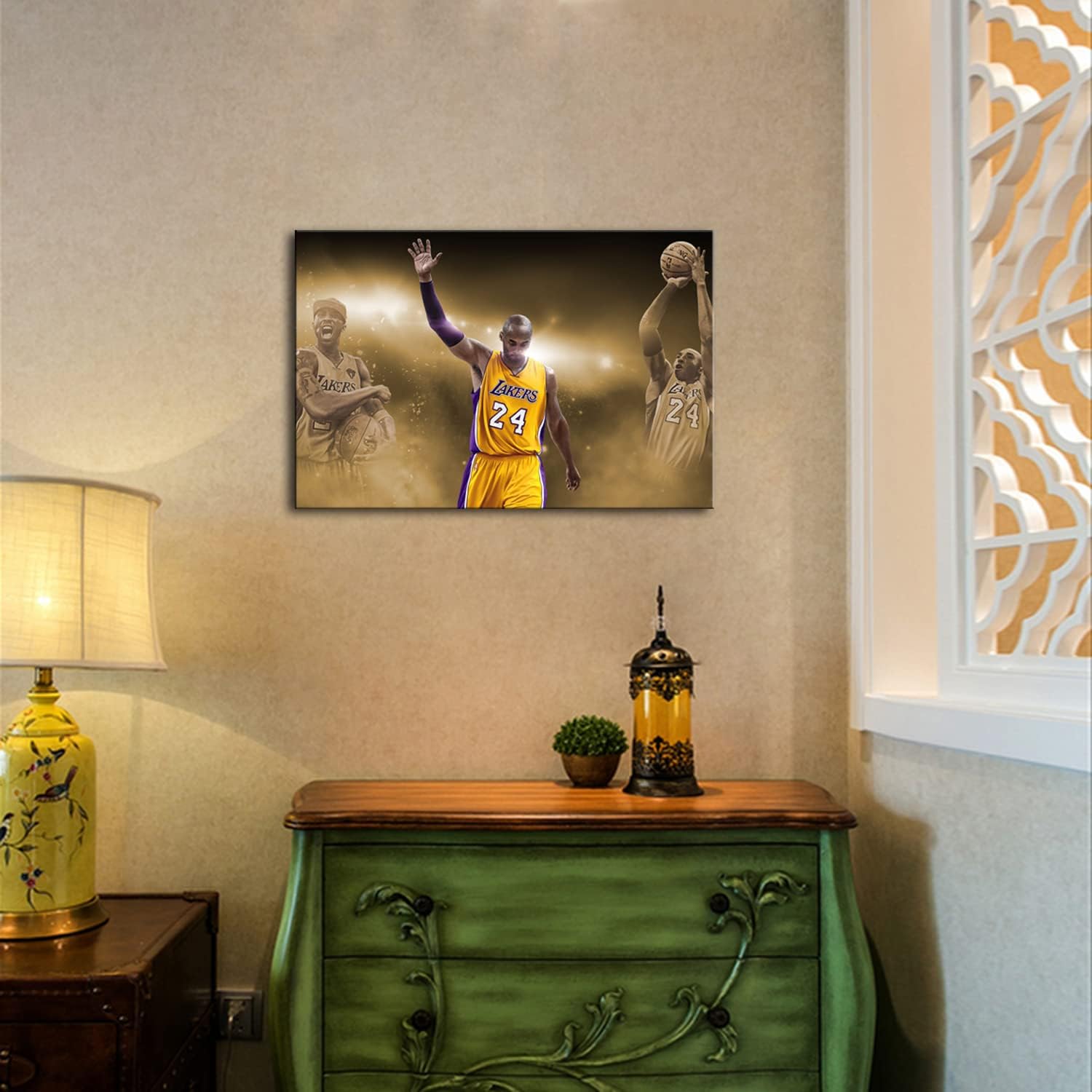 Kobe Bryant – Pósteres artísticos en lienzo para pared, pintura enmarcada, decoración de pared, mentalidad de mamba, decoración del hogar para sala