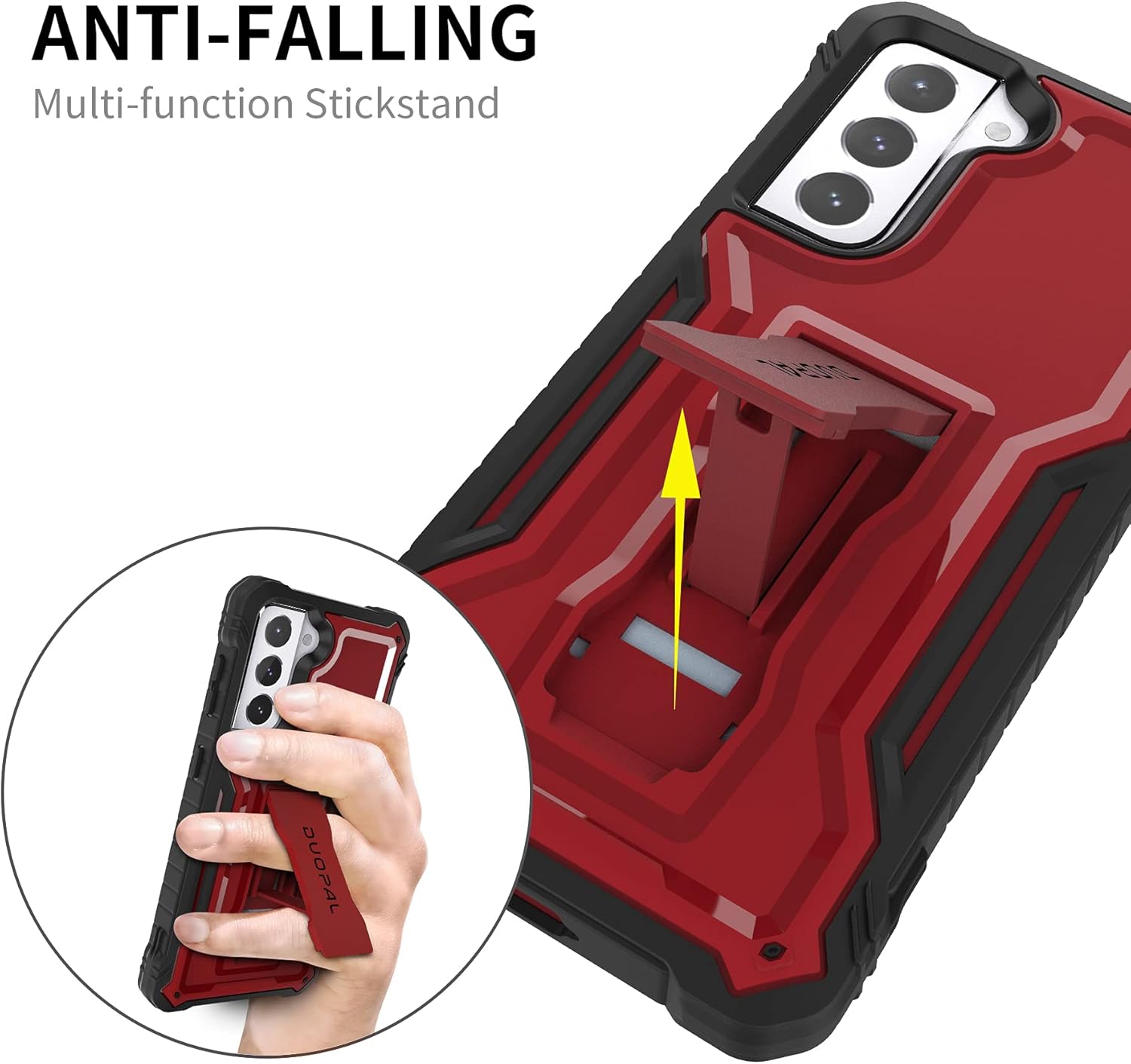 DUOPAL Funda para Samsung Galaxy S21 Plus, protección de grado militar, a prueba de golpes, con protector de pantalla HD de vidrio templado y
