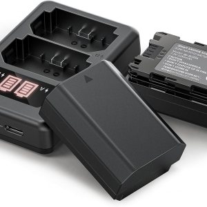 Batería de cámara NP-FZ100, paquete de 2 cargadores de batería de repuesto de 2250 mAh compatibles con Sony A7iii, A7R V, Alpha A7C, A7R III, A7R Batería de cámara NP-FZ100, paquete de 2 cargadores de batería de repuesto de 2250 mAh compatibles con Sony A7iii, A7R V, Alpha A7C, A7R III, A7R