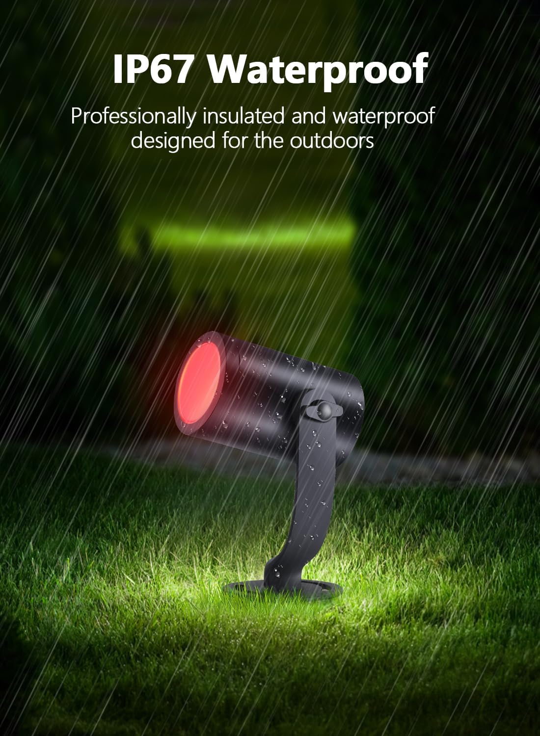 APPECK Luces de paisaje de bajo voltaje, IP67 impermeables de 2000 lúmenes, luces de punto para exteriores, iluminación inteligente RGBICW que