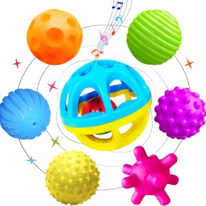 ROHSCE Pelotas sensoriales para bebé, juguetes Montessori, múltiples texturas coloridas para niños pequeños, juguetes sensoriales para bebés de 1 a ROHSCE Pelotas sensoriales para bebé, juguetes Montessori, múltiples texturas coloridas para niños pequeños, juguetes sensoriales para bebés de 1 a