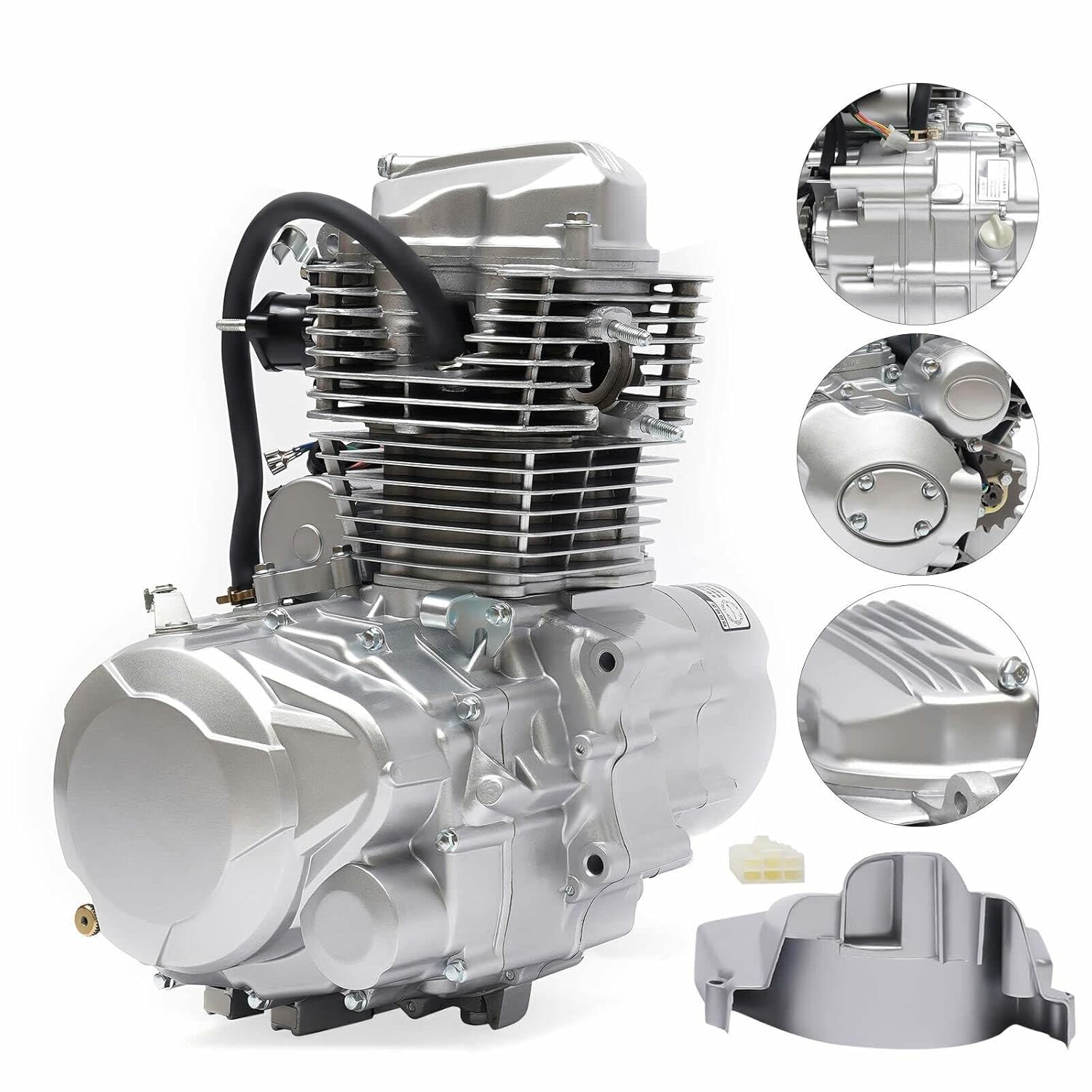 CNCEST Motor ATV, motor de 250CC Motor de 4 tiempos de un solo cilindro refrigerado por aire, motor vertical con transmisión manual de 5 velocidades