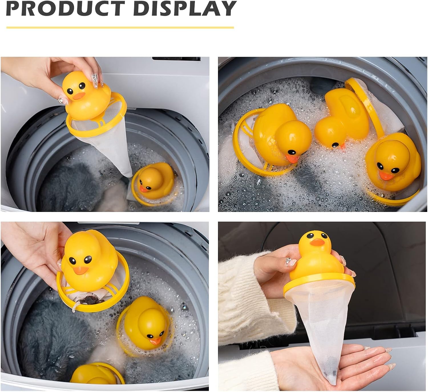 Removedor de pelo de mascotas para lavandería, recogedor de pelusa para lavadora, bolsa de filtro de cabello, bolsa de malla flotante para filtrar