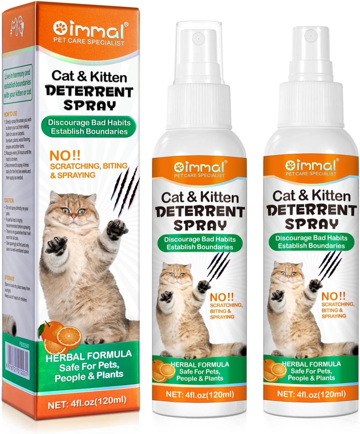 Aerosol repelente para gatos, 8.1 fl oz, muebles antiorina y antiarañazos y plantas antiarañazos, apto para interiores y exteriores, establece