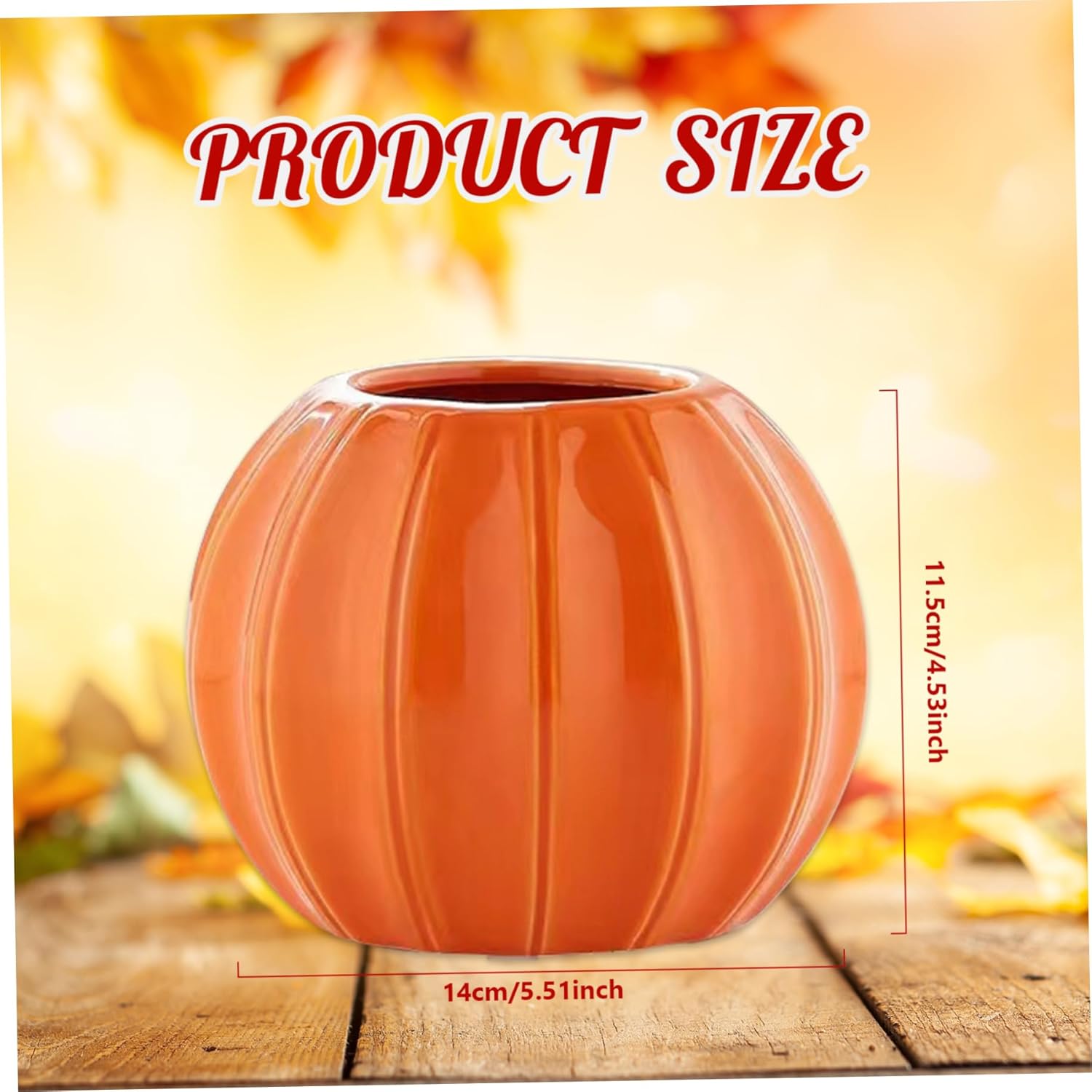 Jarrón de calabaza de cerámica para calabaza, mini maceta única, arreglo de flores secas, jarrón decorativo para cosecha de otoño, Acción de