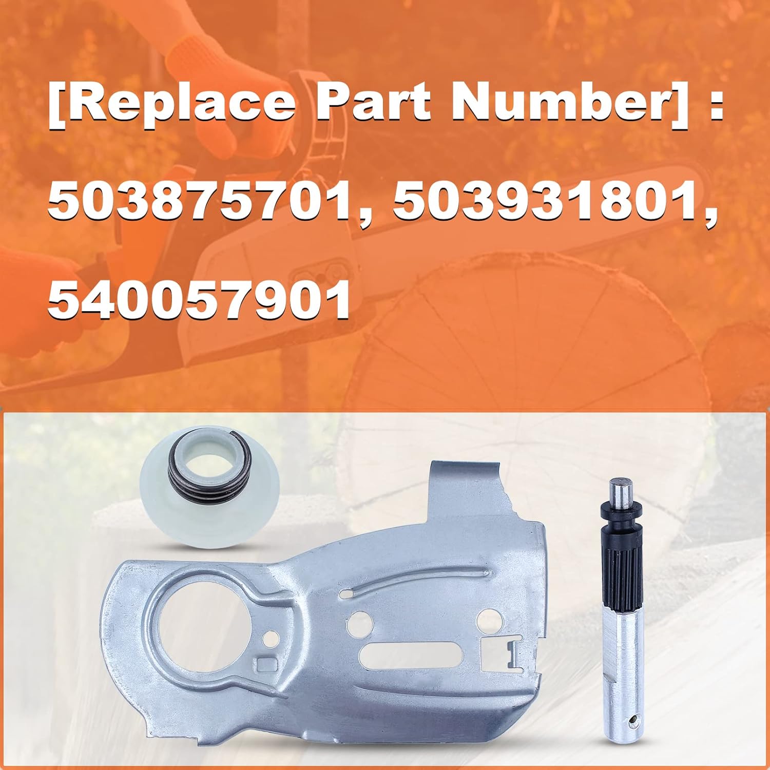 Kit de engranajes sin fin de bomba de aceite para barra de guía de cadena para motosierra Husqvarna 345 340 350, placa de barra de guía de cadena,