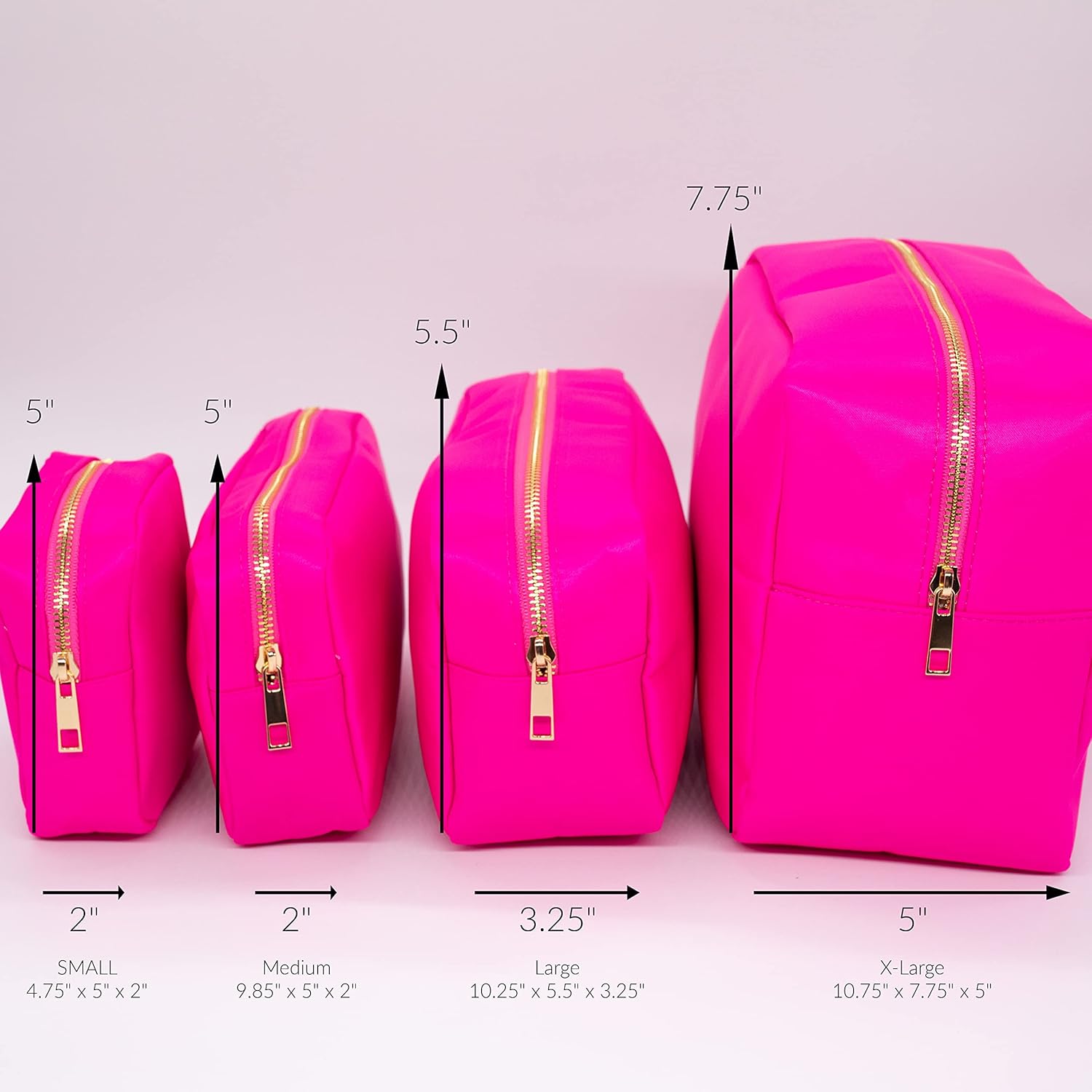 Phlox Collective Bolsa de maquillaje Bolsa de viaje Bolsa de aseo Organizador Cosméticos Preppy Bag Zipper Pouches Nylon Teddy Corduroy Travel