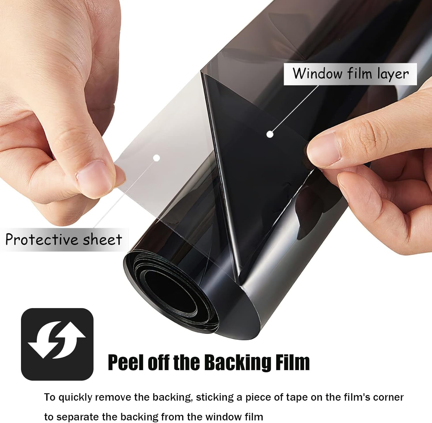 Espejo de película unidireccional para ventana, privacidad diurna, adherencia estática, calor, reflectante UV, lámina de tinte para ventana para el