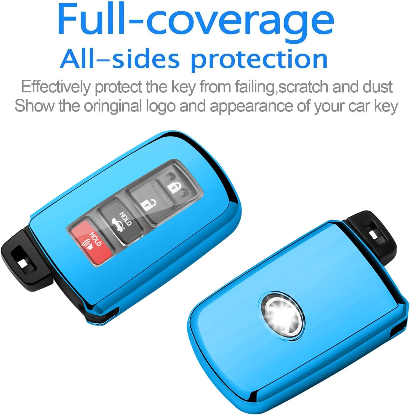 Tukellen Funda protectora especial de TPU suave para llavero Toyota, compatible con Tundra Tocoma Sequoia 4Runner Highlander RAV4 Camry Corolla