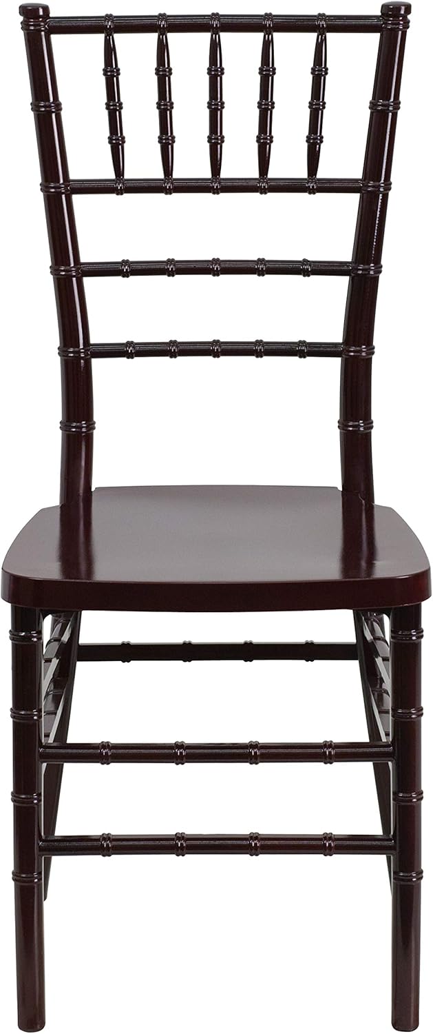Flash Furniture HERCULES PREMIUM Series Silla apilable de resina de caoba Chiavari