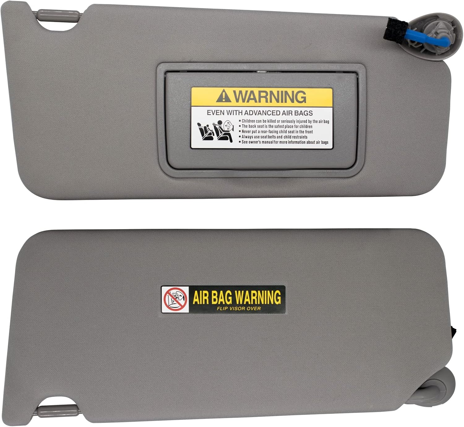 NHILES Visera solar derecha para pasajero compatible con Honda Accord 2008 2009 2010 2011 2012 2013 2014 2015 2016 2017 con luz de repuesto #