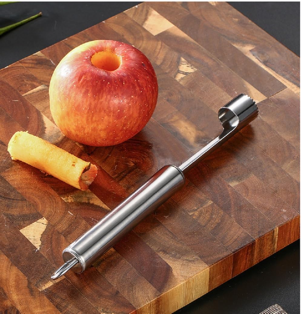 Herramienta descorazonadora de frutas y verduras, juego de descorazonador de acero inoxidable multifunción y removedor de picaduras para manzana,