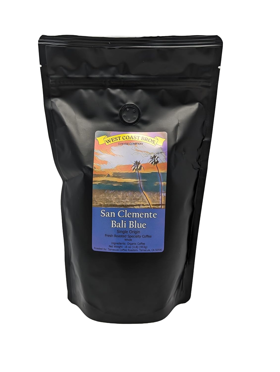 **Tostado a pedido*** West Coast Bros. Coffee Company de café especial tostado fresco de origen único azul Bali Blue de origen único mediooscuro