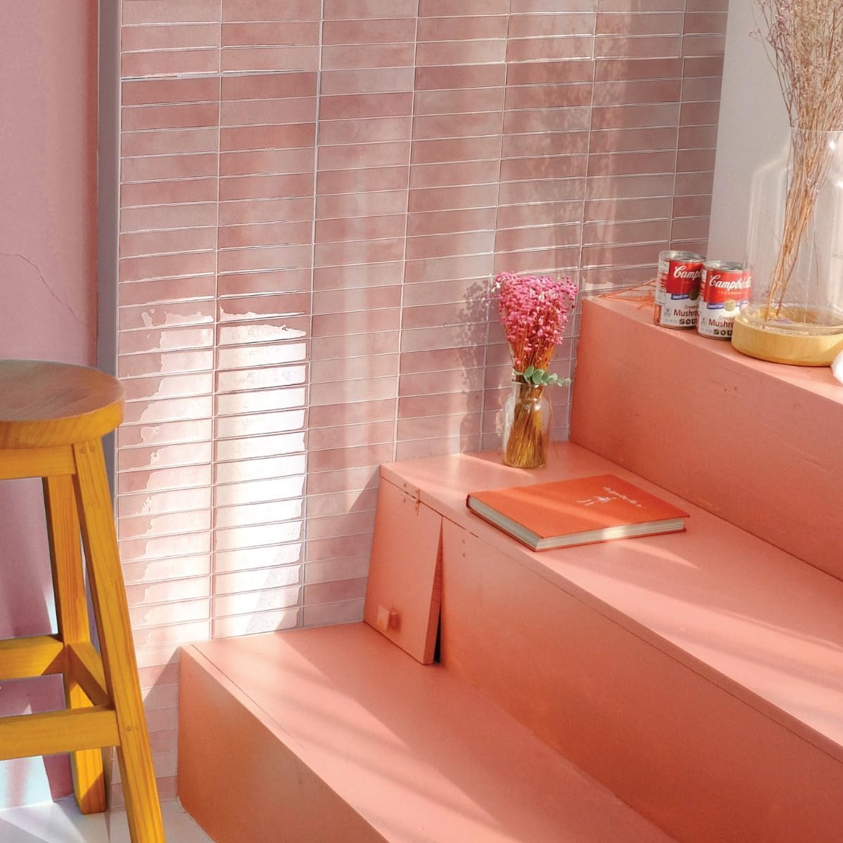 SMART TILES Protector contra salpicaduras para despegar y pegar, 5 hojas de 11.43 x 9 pulgadas, adhesivo 3D para cocina, baño, azulejos de pared