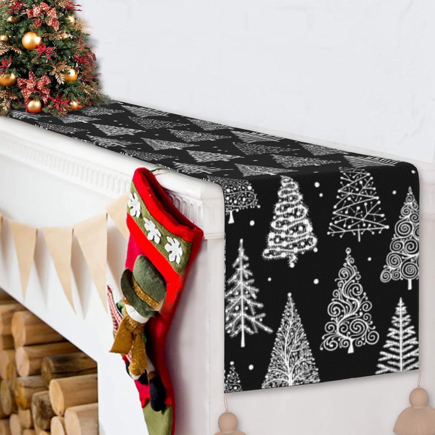 Christmas Tree Christmas Table Runner Dining Table Decor Christmas Decorations Indoor Home Decor Christmas Table Runners Xmas Navidad Decoracion