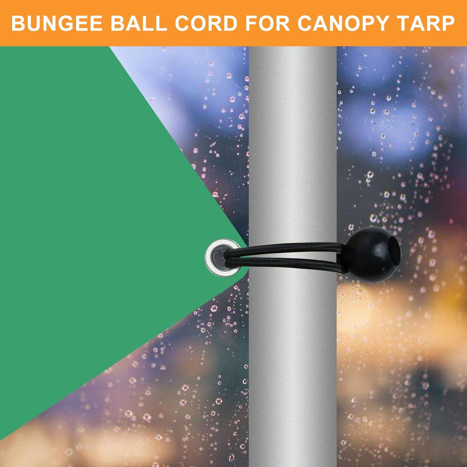 Ball Bungee Cords, Bungee Balls, Tarp Bungee with Balls, Bungee Cords Heavy Duty Outdoor and Indoor, Bungee Ball Cords for Tarp, Canopy, Tent,