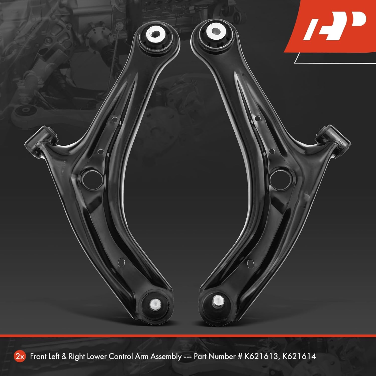 A-Premium 2 brazos de control delanteros inferiores, con rótula y buje, compatibles con Mazda 2 2011 2012 2013 2014