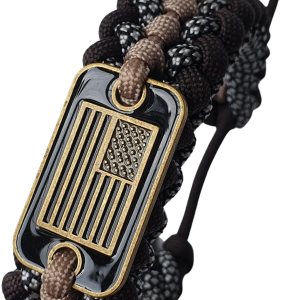 Pulsera de paracaídas  Pulseras militares de veteranos del ejército de Estados Unidos para hombres, pulsera táctica trenzada multiusos de Pulsera de paracaídas  Pulseras militares de veteranos del ejército de Estados Unidos para hombres, pulsera táctica trenzada multiusos de