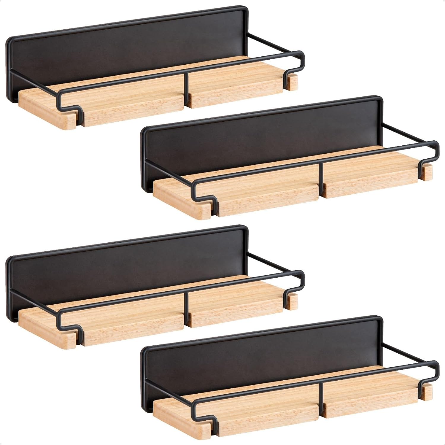 Estante magnético superior para estufa, 4 piezas, estante de especias ajustable de 10 a 40 pulgadas, resistente al calor sobre el estante superior