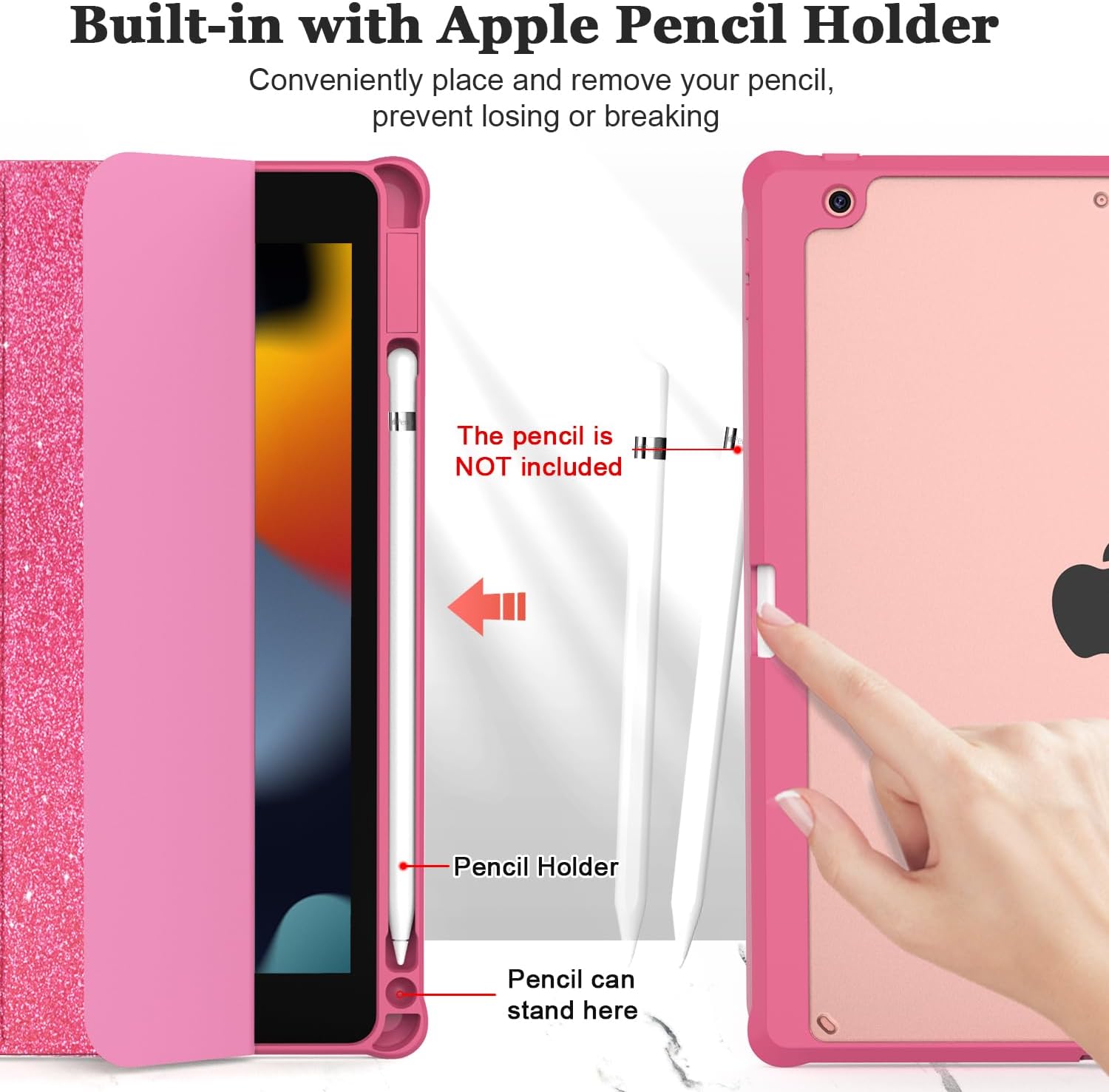 OKP Funda para iPad de 987 generación (202120202019), iPad de 10.2 pulgadas con soporte triple, funda delgada para iPad de 987 generación con