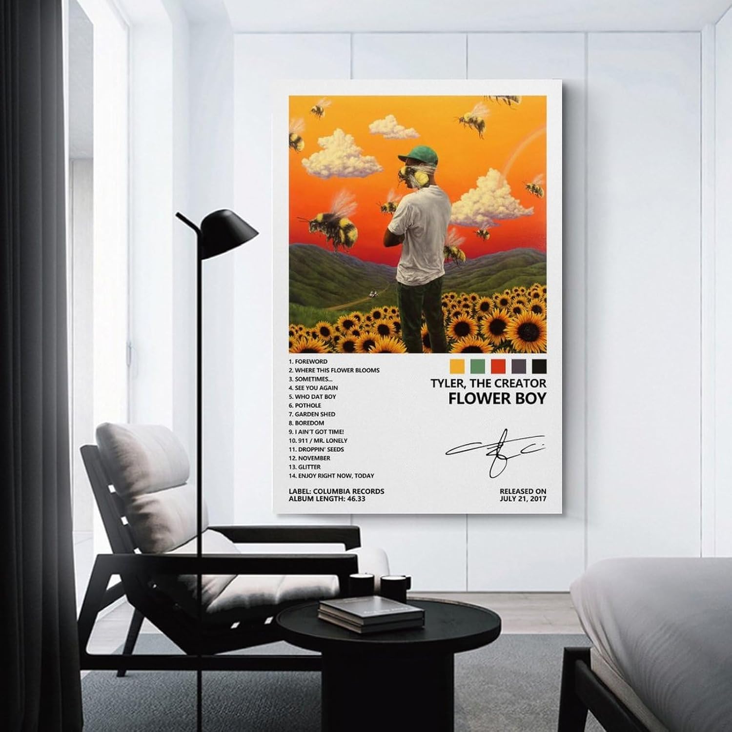 Tyler – Póster de The Creator Flower Boy para habitación, estética, lienzo para pared, decoración de dormitorio, 12 x 18 pulgadas (11.8 x 17.7 in)