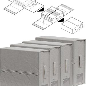 Organizador de sábanas de lino, organizadores de armario y caja de almacenamiento plegable, cubos de almacenamiento de ropa de cama para fundas de Organizador de sábanas de lino, organizadores de armario y caja de almacenamiento plegable, cubos de almacenamiento de ropa de cama para fundas de
