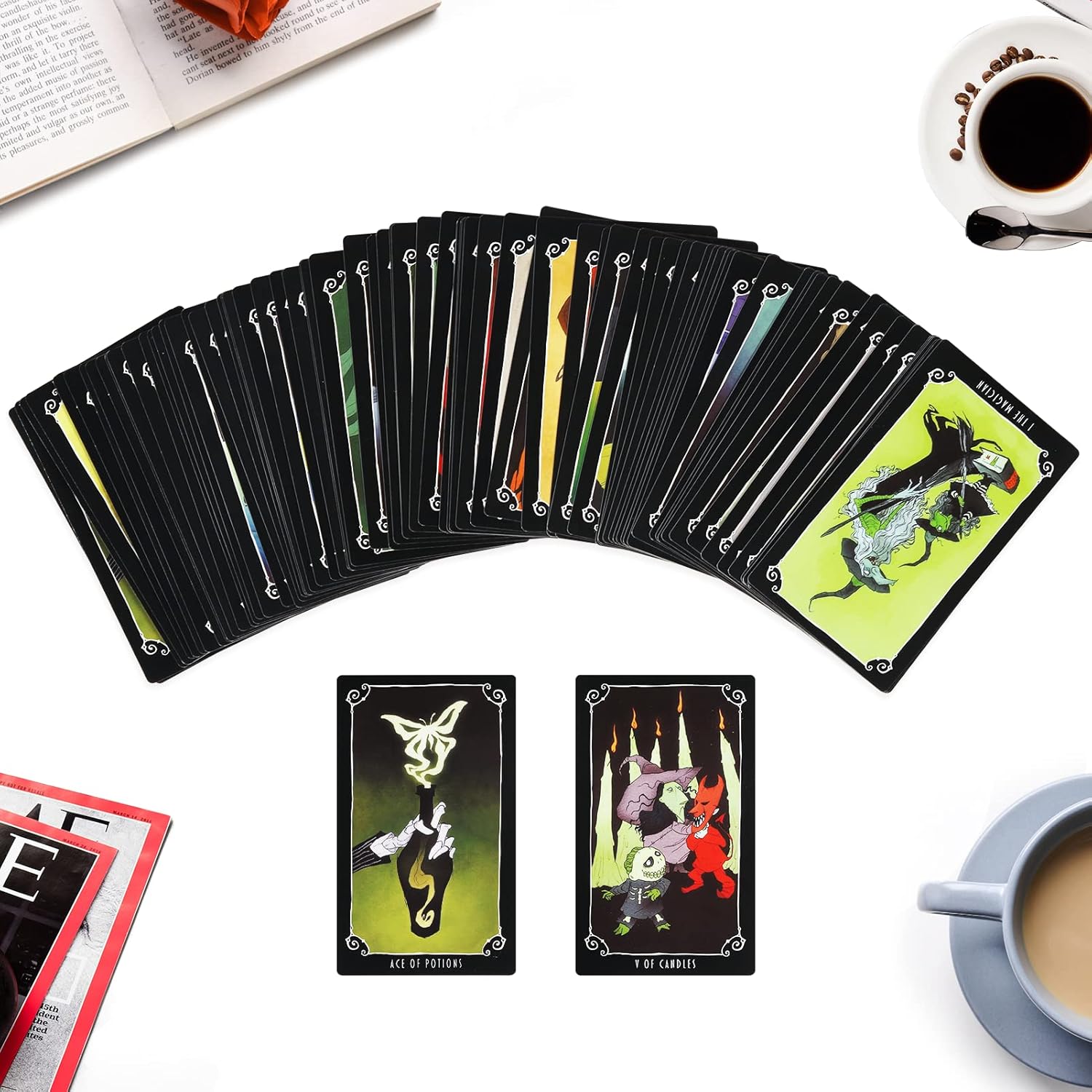 Cartas de tarot para principiantes, cartas de tarot simples e intuitivas, baraja de adivinación para lectores expertos, cartulina suave con barajas
