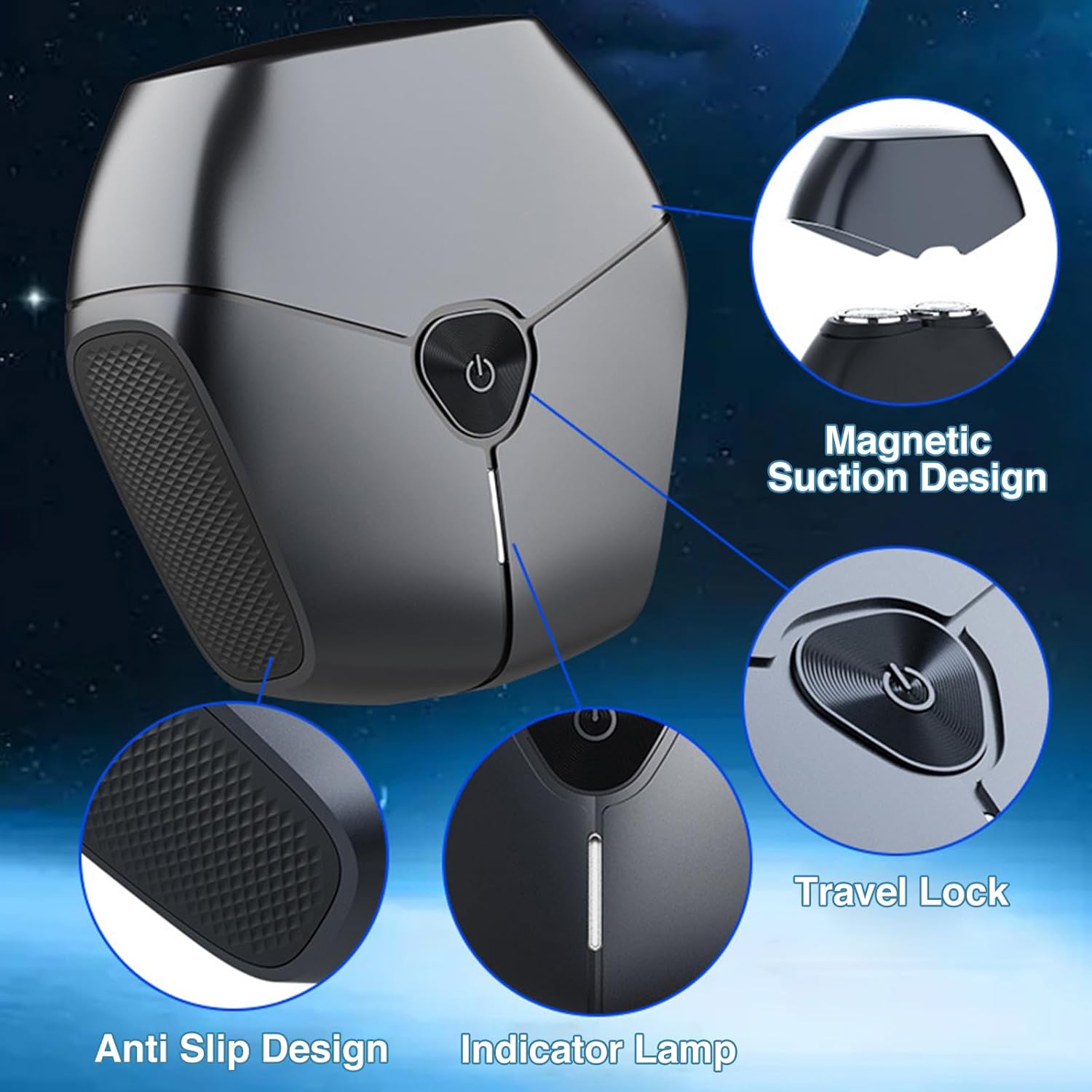 Mini maquinilla de afeitar eléctrica para hombres, afeitadora portátil en seco y húmedo, sin cables, recargable, IPX6, impermeable, flotante,