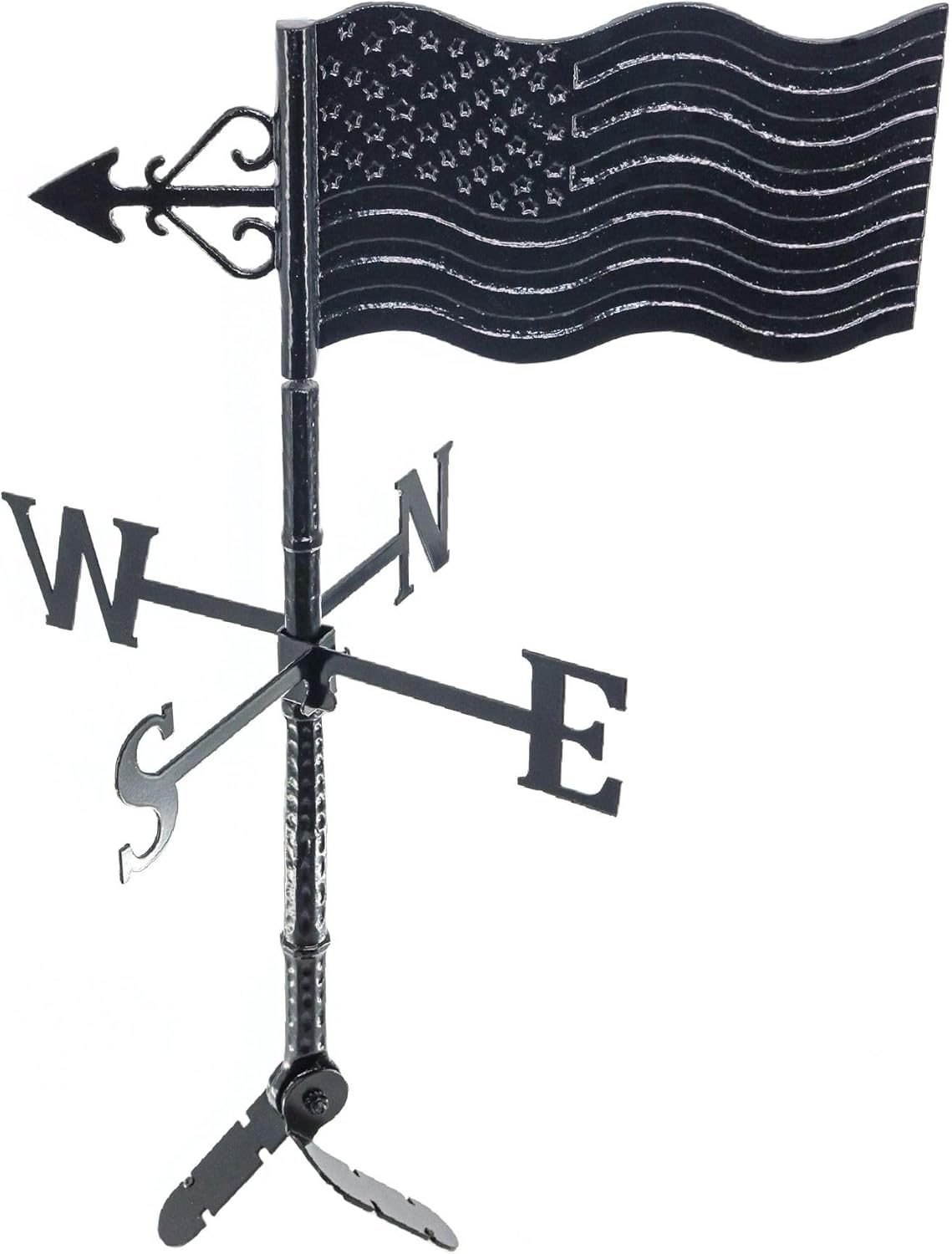 Veleta de bandera estadounidense – Bandera patriótica – Soporte de techo incluido – Fácil de instalar – Vana de viento con bandera de Estados Unidos