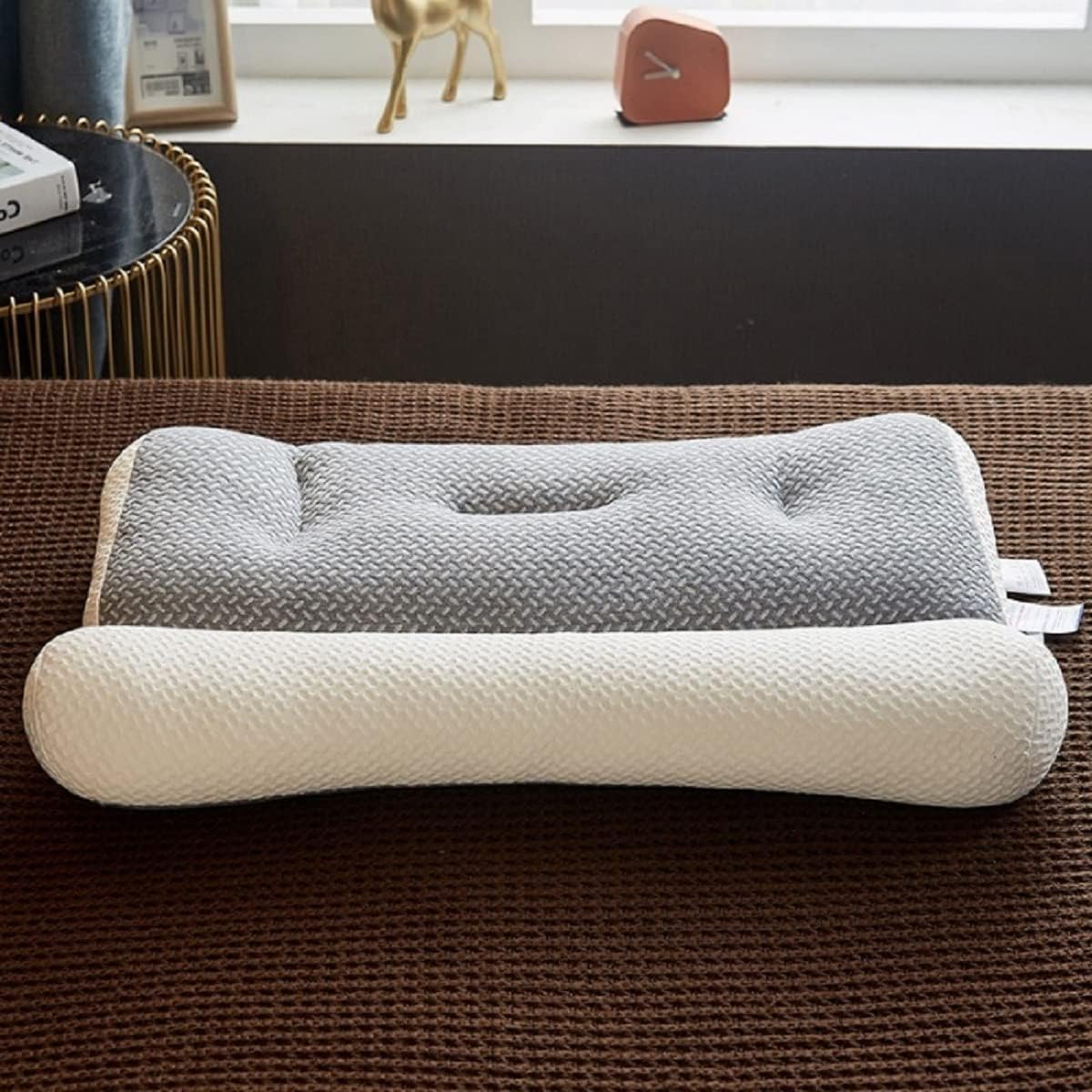 Almohada súper ergonómica, almohada ortopédica de contorno ergonómico ajustable, almohada para dolor de cuello y hombros, almohada cervical para