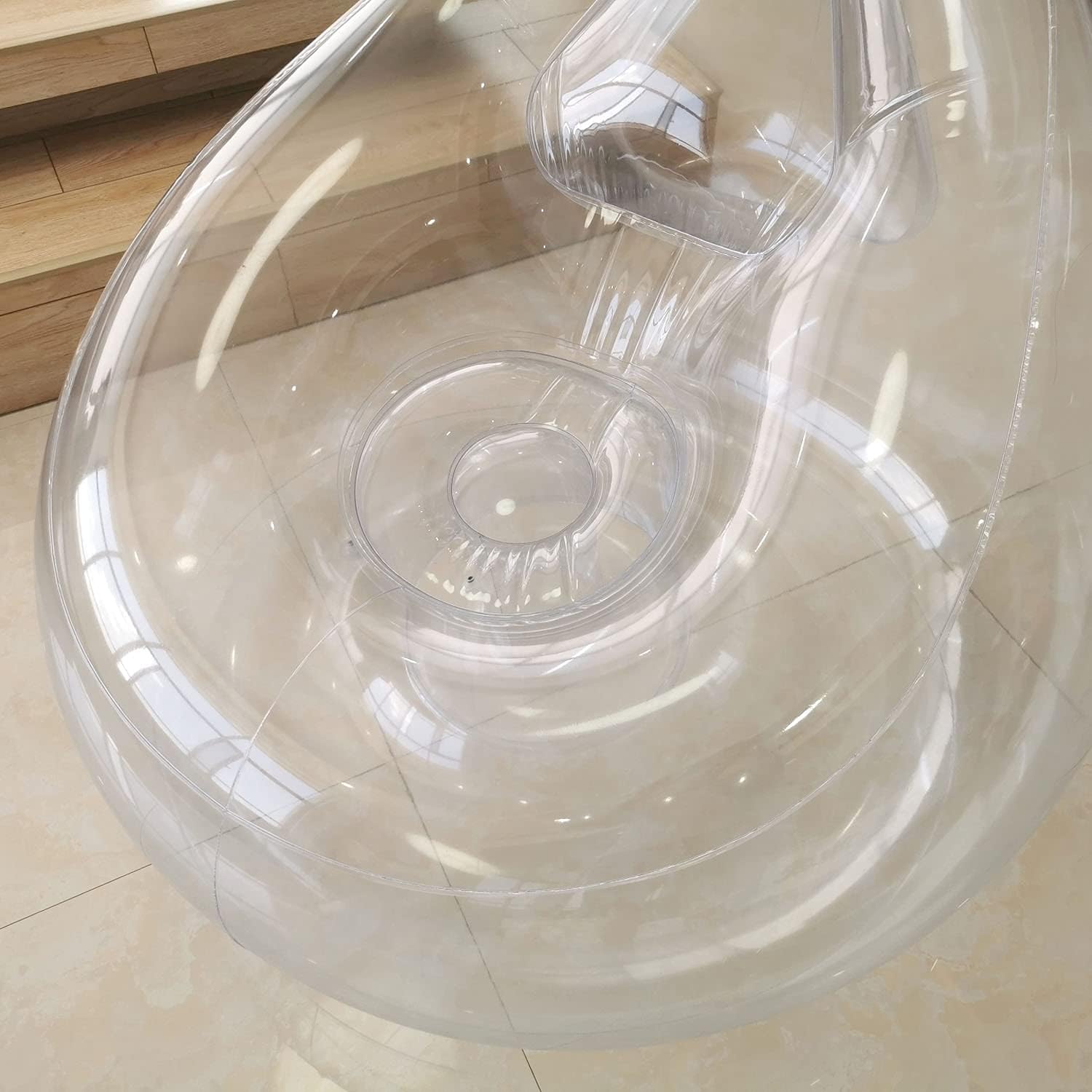 Baiao Silla inflable, sofá inflable transparente, sofá inflable, puf, sofá perezoso para habitación, muebles divertidos para interiores y exteriores