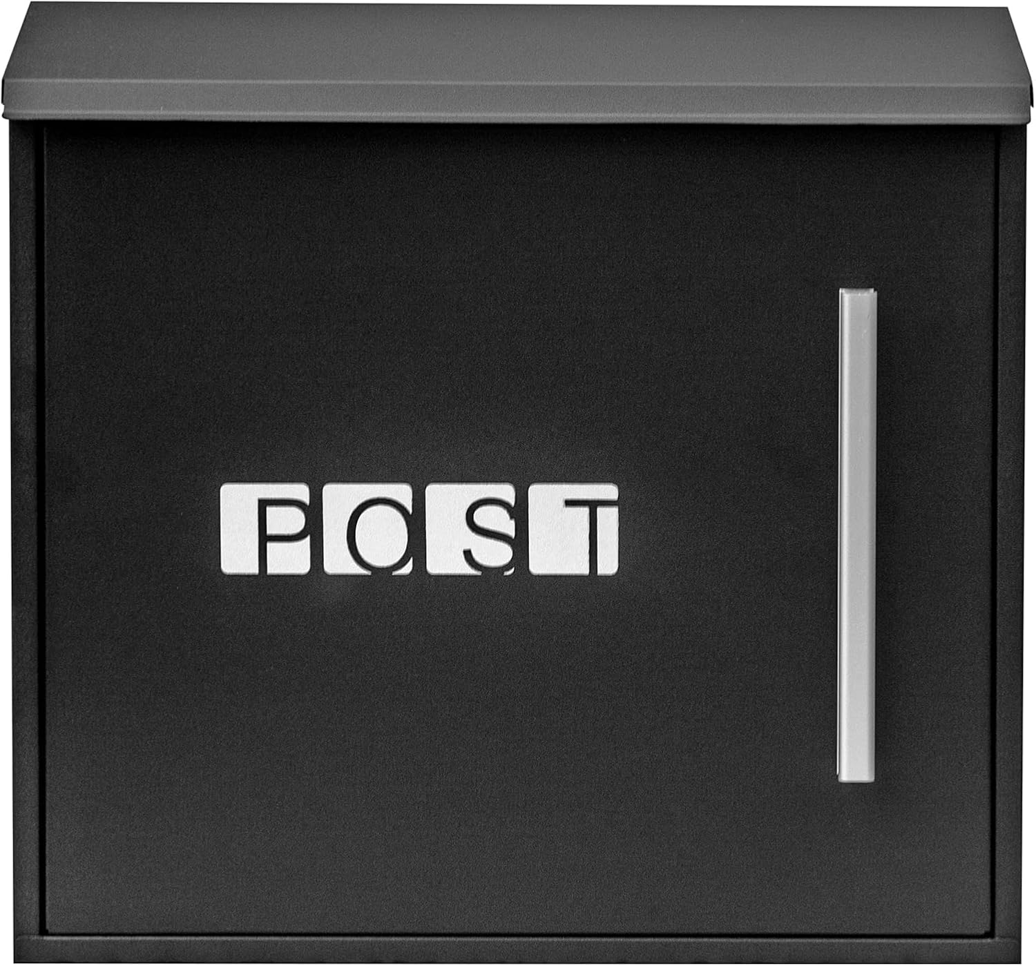 Buzón de seguridad con bloqueo, montaje en pared, buzón de correo de acero galvanizado de gran capacidad, buzón de correo para exteriores, 13 x 12 x