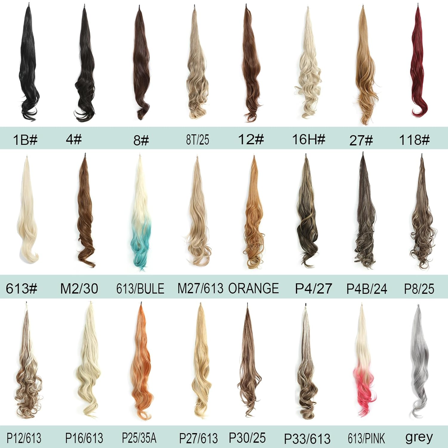 Extensión de cola de caballo flexible envolvente, extensiones de cabello rizado largo y rizado, extensiones de cabello para mujeres y mujeres, uso