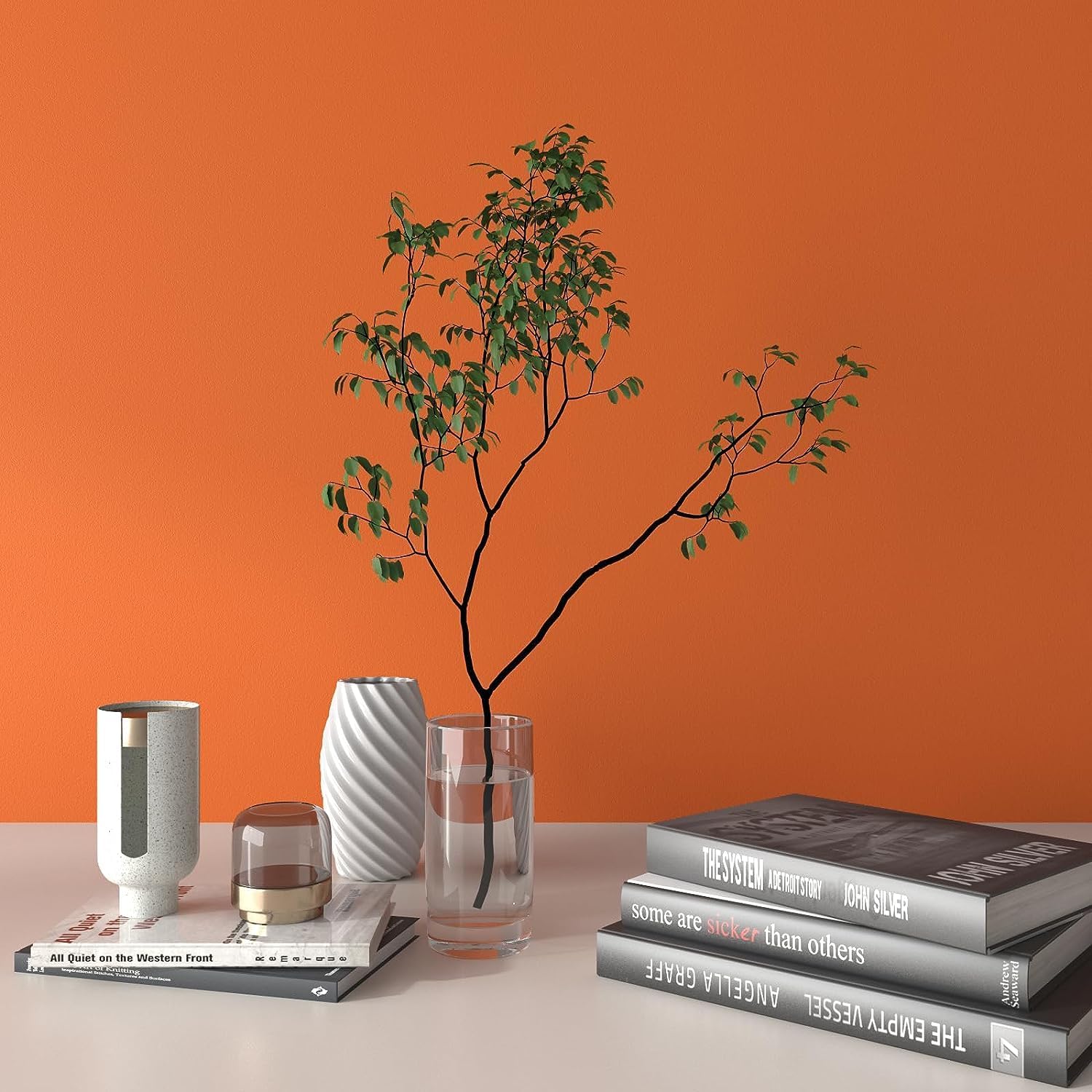 Papel tapiz autoadhesivo color naranja de 18 x 197 pulgadas, fácil de aplicar, papel tapiz para despegar y pegar, papel tapiz para reformar la mesa