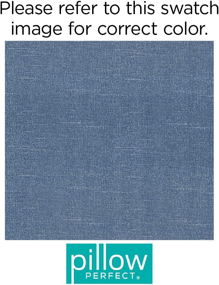 Pillow Perfect Tory – Silla de patio reversible para interiores y exteriores con lazos, resistente a la intemperie y a la decoloración, 17 x 17.5