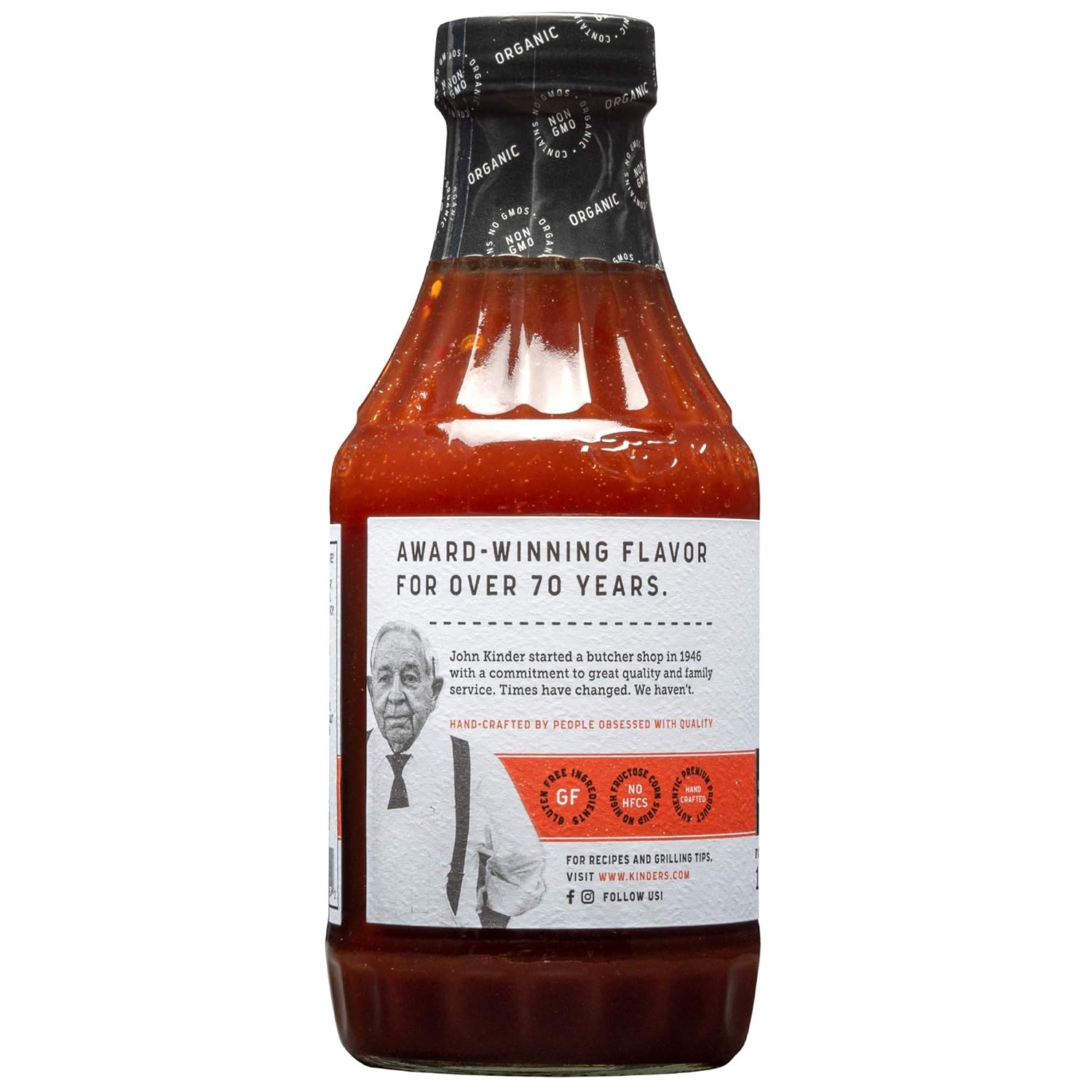 KINDER’S Organic Mild BBQ Sauce, 20.5 Oz, 3-Pack