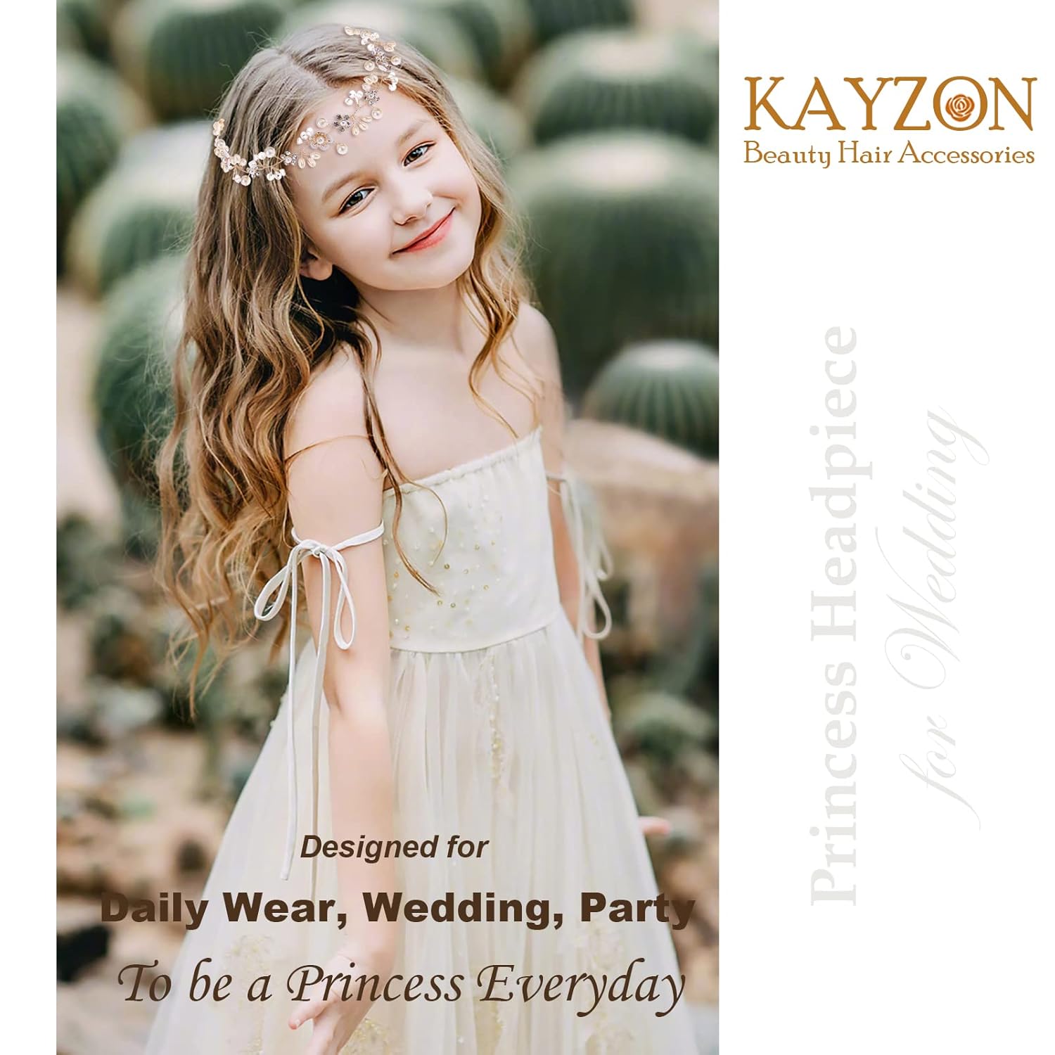 Accesorios para el cabello de boda para niños, accesorio para el cabello de niña de las flores, diadema de princesa, diadema de flores para niñas y