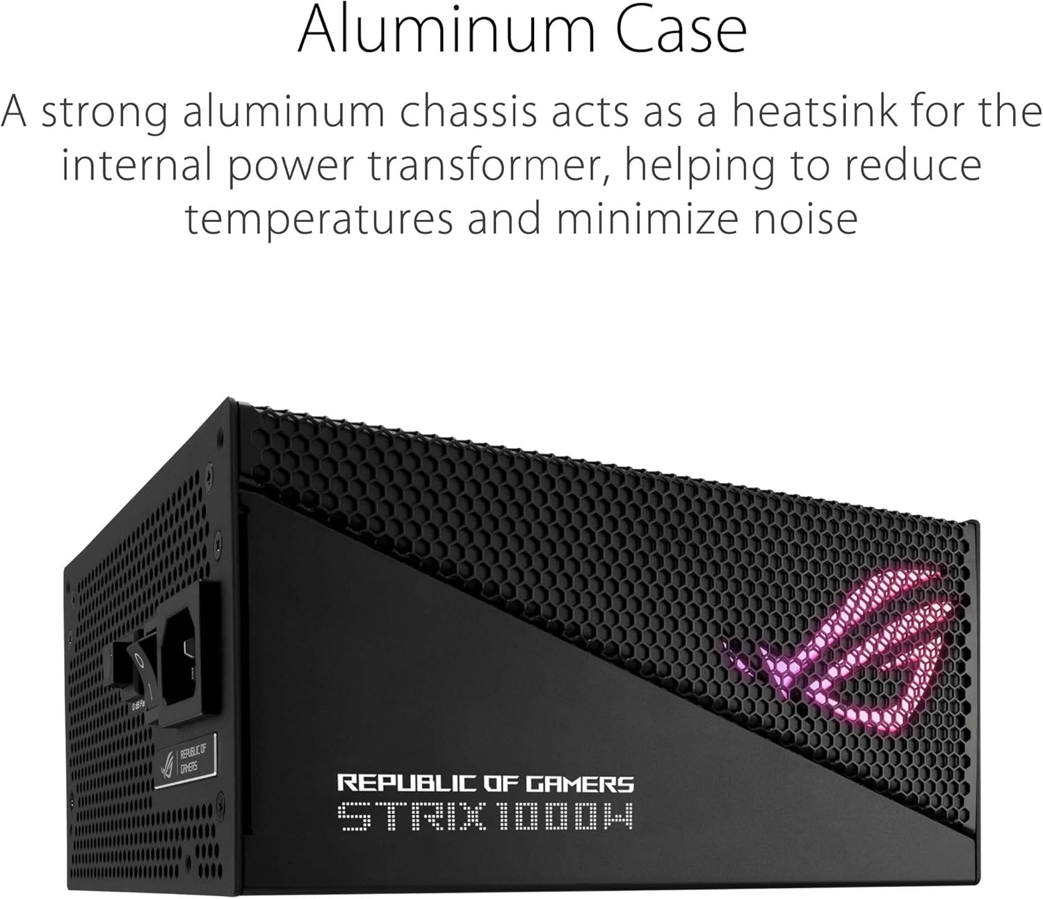 ASUS ROG Strix 1000W Gold Aura Edition (fuente de alimentación totalmente modular, certificado Gold 80+, ATX 3.0, certificación Cybenetics Lambda